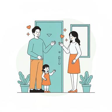 マッチング成立のイラスト